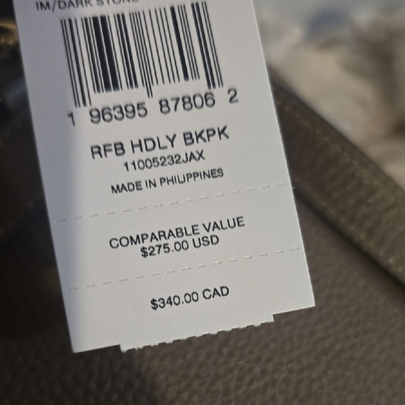 Coach Taupe Leather Backpack - Picture 6 of 6